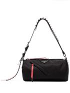 Prada Black Vela Studded Strap Shoulder Bag