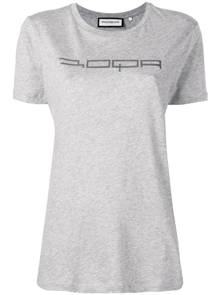 Roqa Logo Print T-shirt - Grey