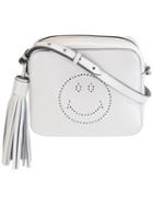 Anya Hindmarch 'smiley' Crossbody Bag, Grey, Calf Leather