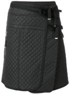 Theory Leather-effect Flared Skirt - Black