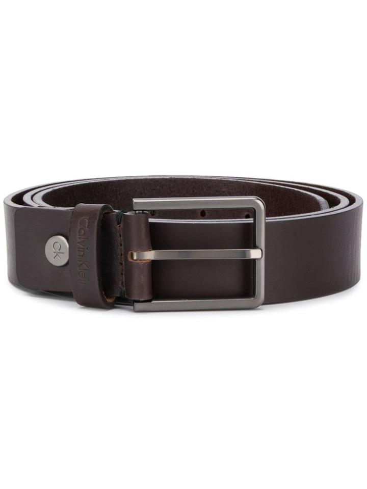 Calvin Klein Logo Belt - Brown