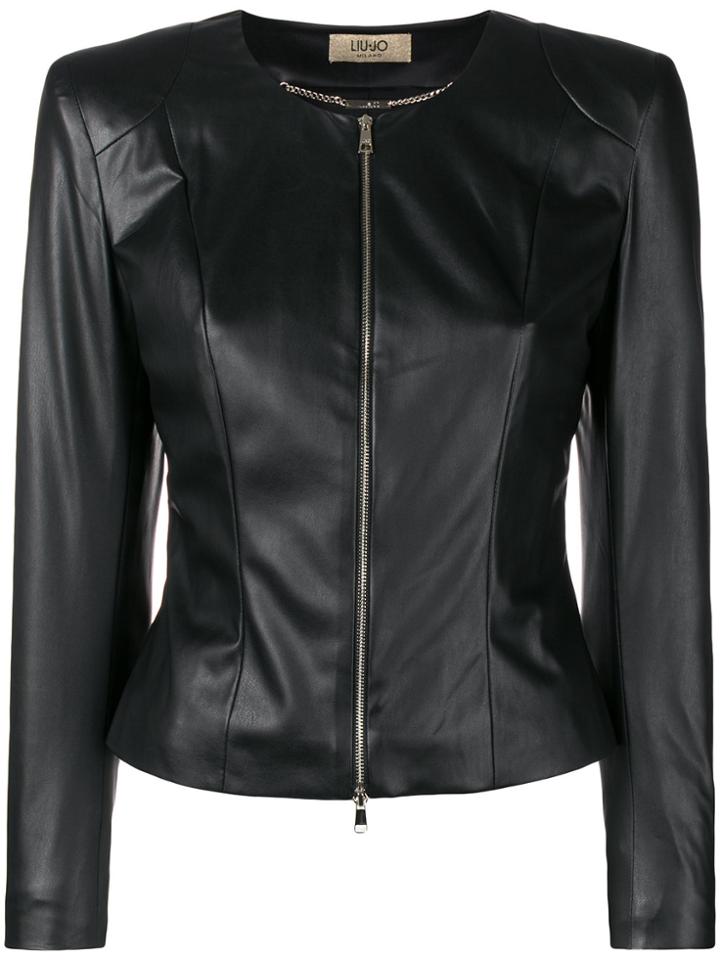 Liu Jo Zip Fitted Jacket - Black