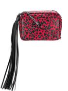 Zadig & Voltaire Leopard Print Tote - Red