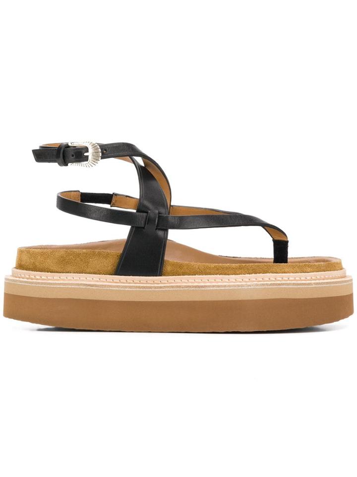 Isabel Marant Étoile Crossover Strap Sandals - Black