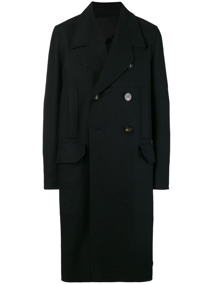 Rick Owens Officer Double-breasted Coat - Black