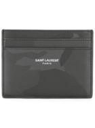 Saint Laurent Camouflage Print Cardholder - Black