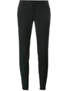Saint Laurent Gabardine Skinny Trousers, Women's, Size: 44, Black, Virgin Wool/cotton