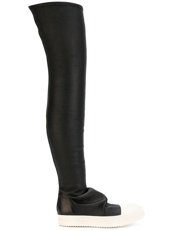 Rick Owens Thigh-high Boots - Black