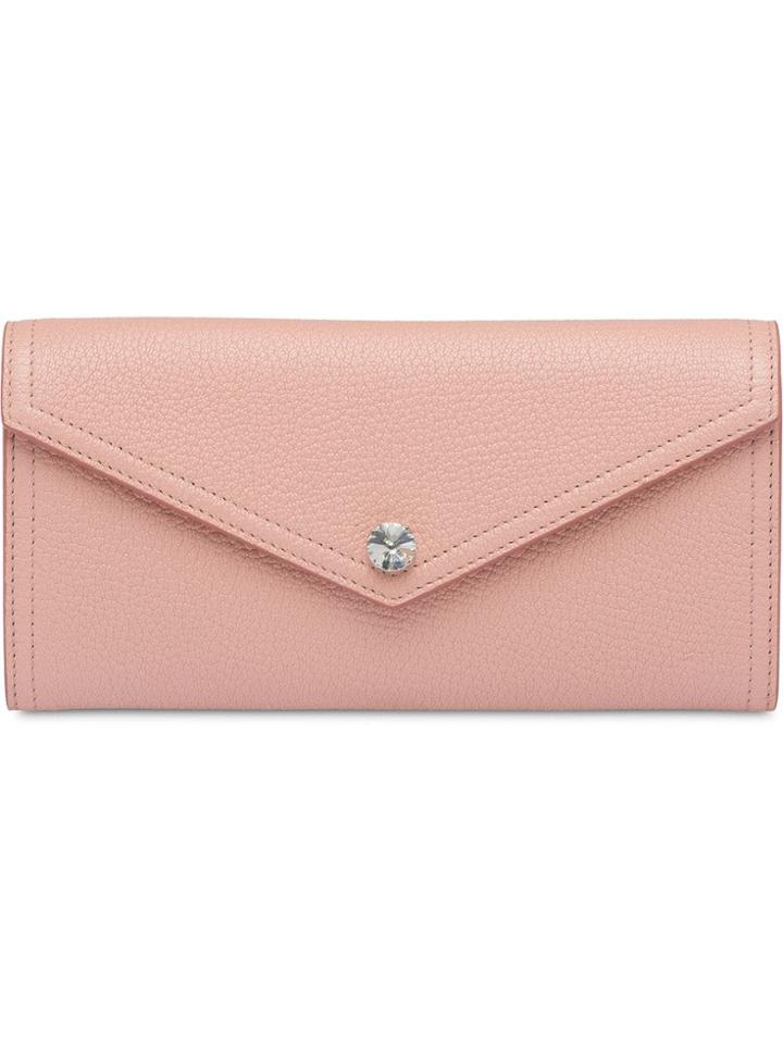 Miu Miu Madras Leather Wallet - Pink