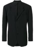 Romeo Gigli Vintage Pinstriped Blazer, Men's, Size: 52, Black