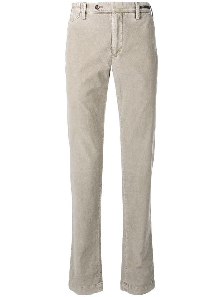 Pt01 Corduroy Straight Leg Trousers - Nude & Neutrals