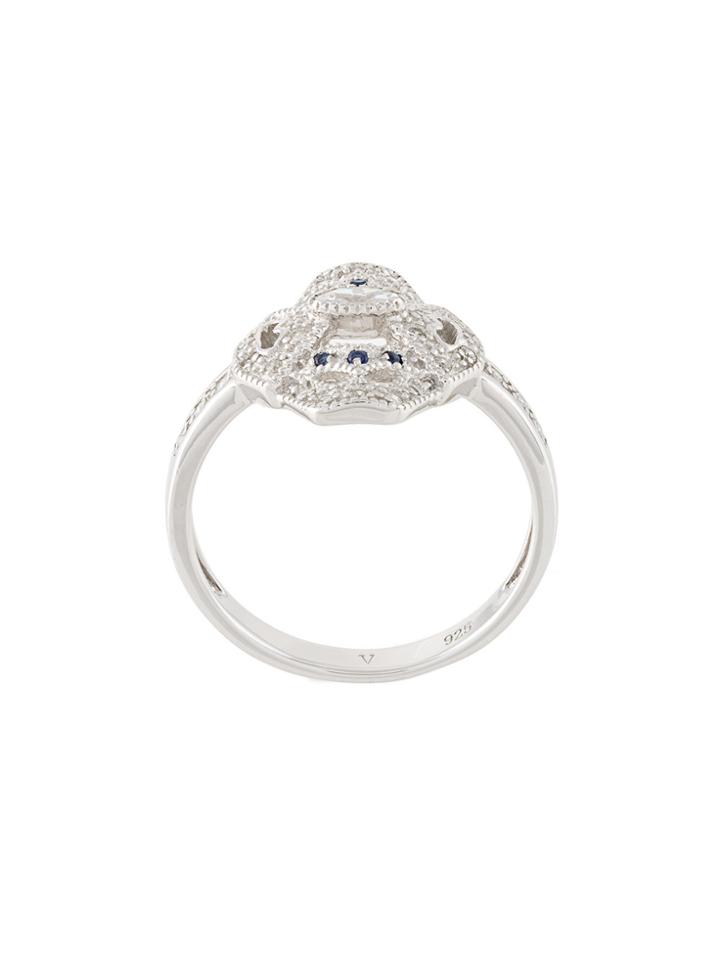 V Jewellery Evil Eye Ring - Grey