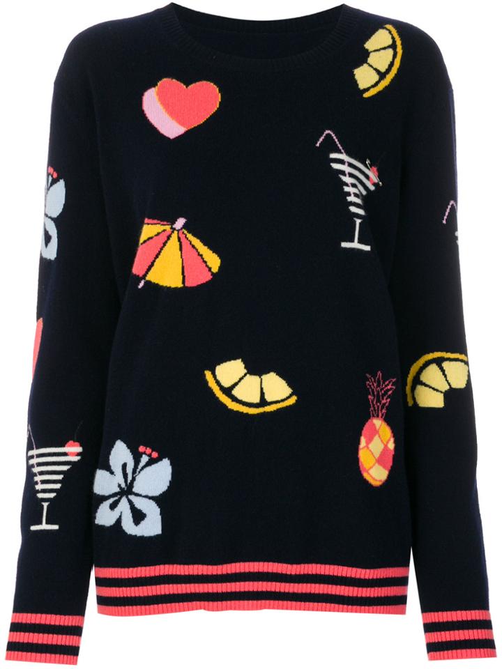 Chinti & Parker Summer Intarsia Jumper - Blue