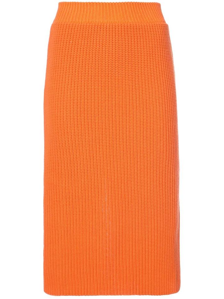 Calvin Klein 205w39nyc Ribbed Skirt - Yellow