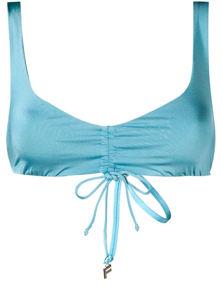 Fisico Gathered Front Bikini Top - Blue