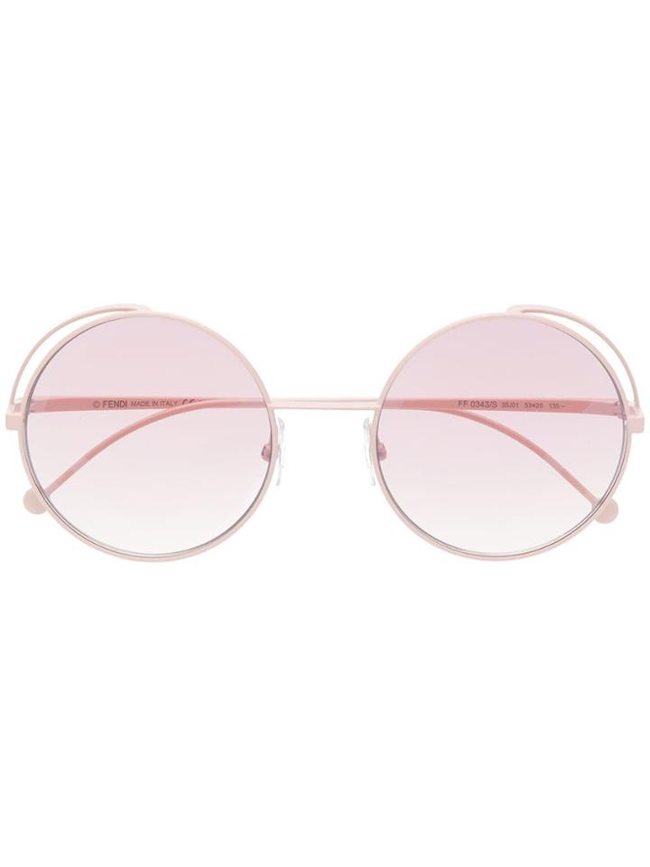 Fendi Eyewear Fendirama Round Sunglasses - Pink