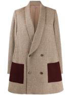 Sueundercover Checked Oversized Coat - Neutrals