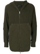 Andrea Ya'aqov Hooded Zipped Jacket - Green