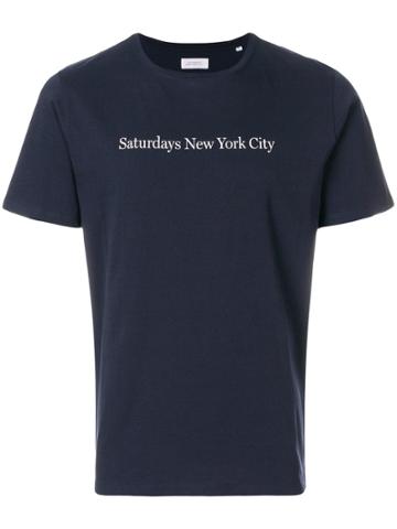 Saturdays Nyc Logo Patch T-shirt - Blue