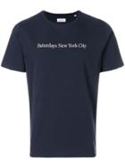 Saturdays Nyc Logo Patch T-shirt - Blue