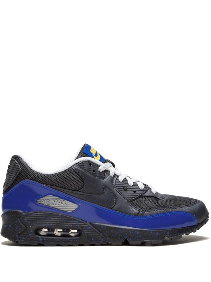Nike Air Max 90 Leather Low Top Sneakers - Black