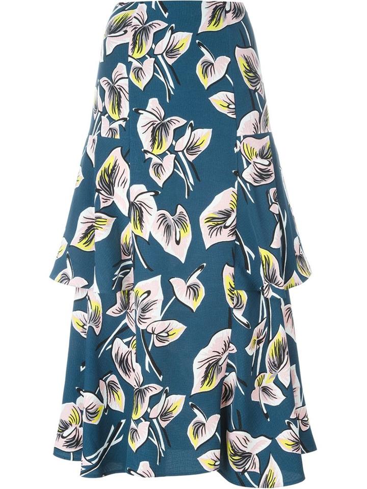 Marni 'amlapura' Print A-line Skirt, Women's, Size: 46, Green, Viscose/silk