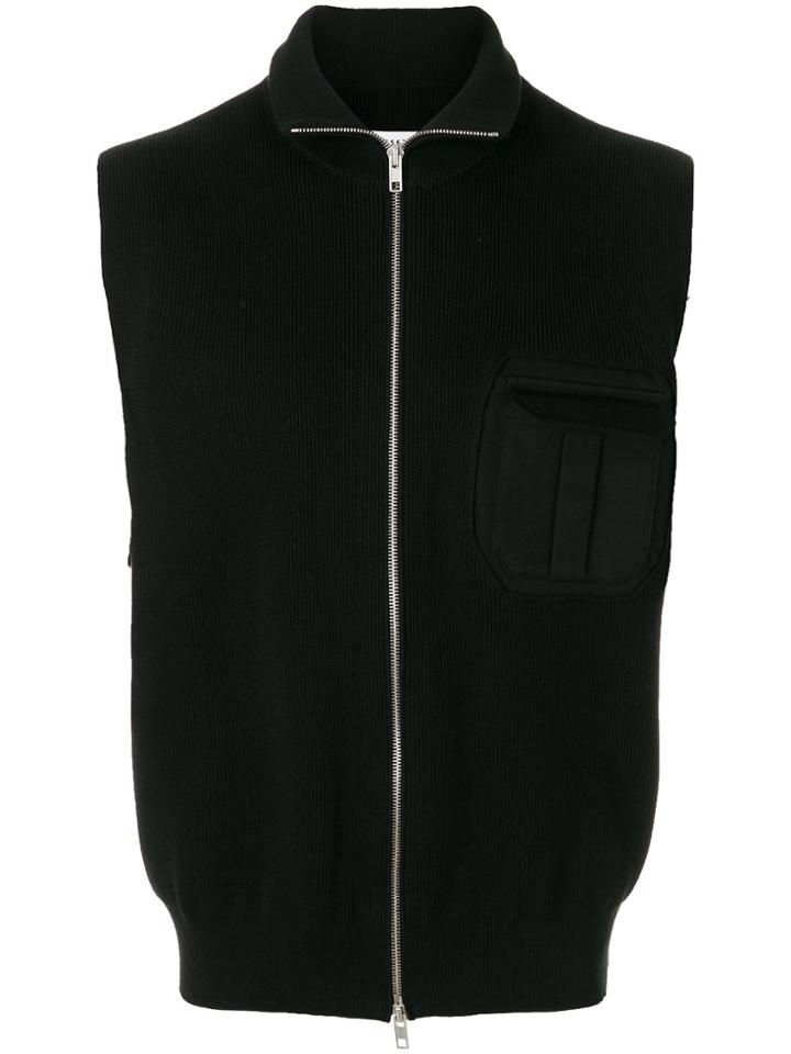 Maison Margiela Zipped Gilet - Black