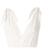 Framed Top Cropped Cotton Knot Framed - White