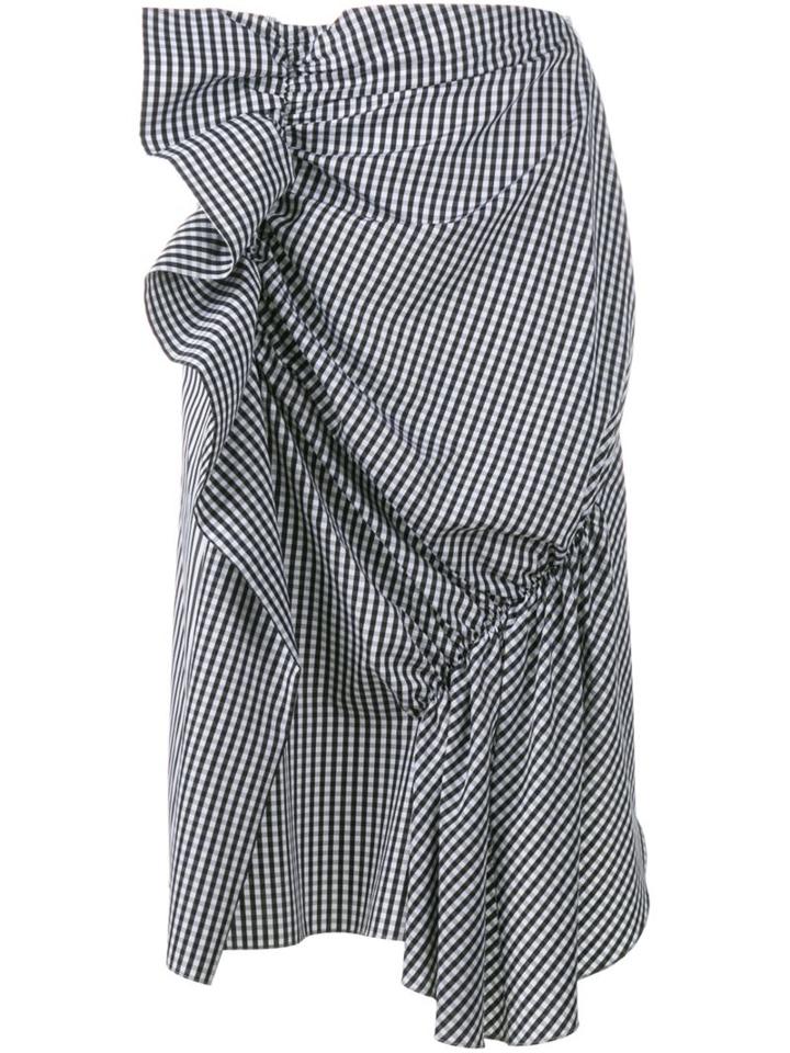 J.w. Anderson Check Print Draped Skirt