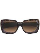 Oliver Goldsmith Square Frame Sunglasses, Women's, Brown, Acetate