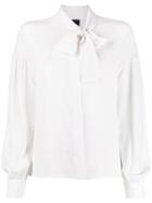 Pinko Pussy-bow Loose Blouse - White