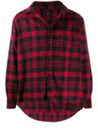 Not Guilty Homme Checked Flannel Shirt Jacket - Red