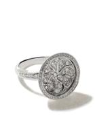 Victor Mayer 18kt White Gold Filigree Diamond Ring - Silver