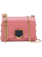 Petite 'lockett' Shoulder Bag - Women - Calf Leather/metal - One Size, Pink/purple, Calf Leather/metal, Jimmy Choo