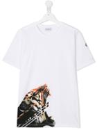 Marcelo Burlon County Of Milan Kids Lion Print T-shirt, Boy's, Size: 14 Yrs, White