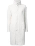 Astraet High Neck Cardi-coat, Women's, White, Acrylic/nylon/wool/alpaca