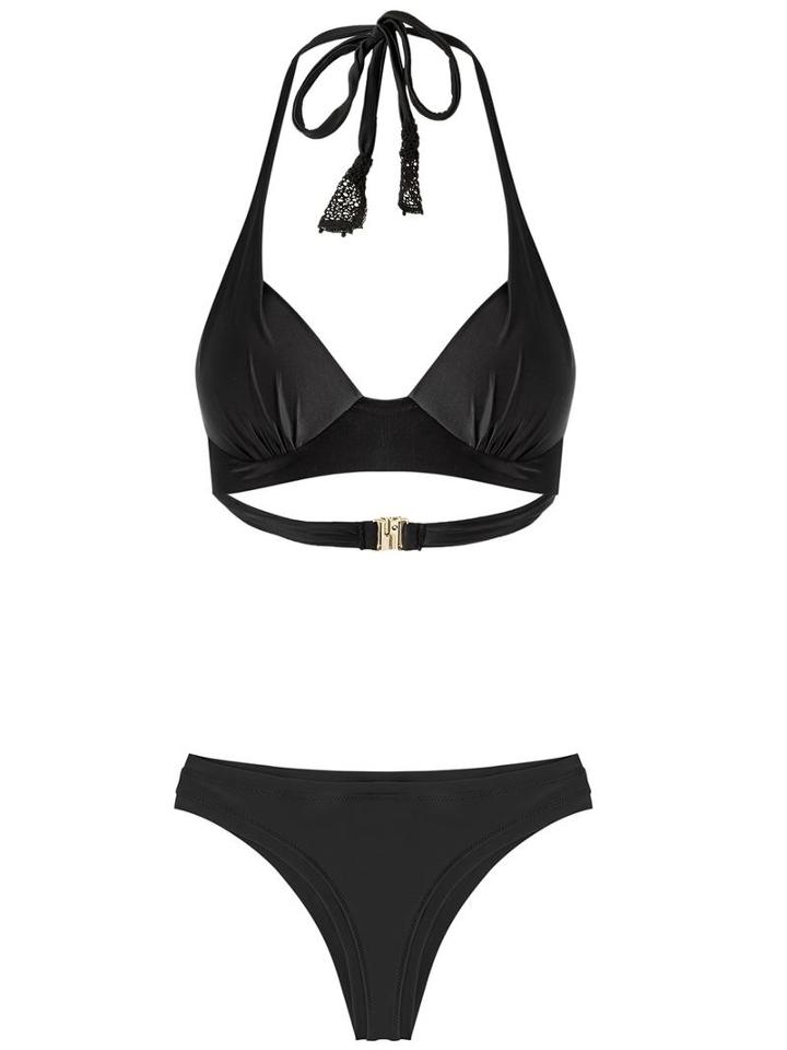 Martha Medeiros - Plain Bikini Bottom - Women - Polyamide/spandex/elastane - Pp, Black, Polyamide/spandex/elastane