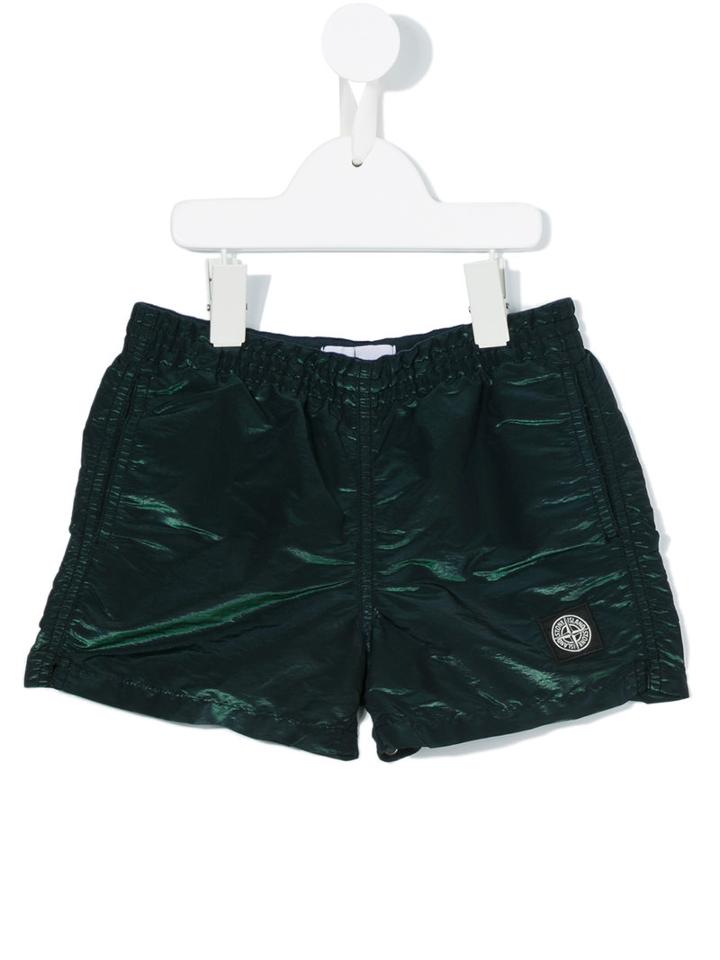 Stone Island Junior - Iridescent Swim Shorts - Kids - Polyamide/polyester - 12 Yrs, Boy's, Blue