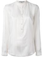 Stella Mccartney Half-placket Blouse, Women's, Size: 40, Nude/neutrals, Silk