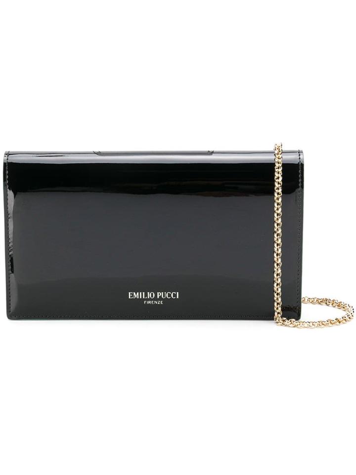 Emilio Pucci Chain Crossbody Wallet - Black