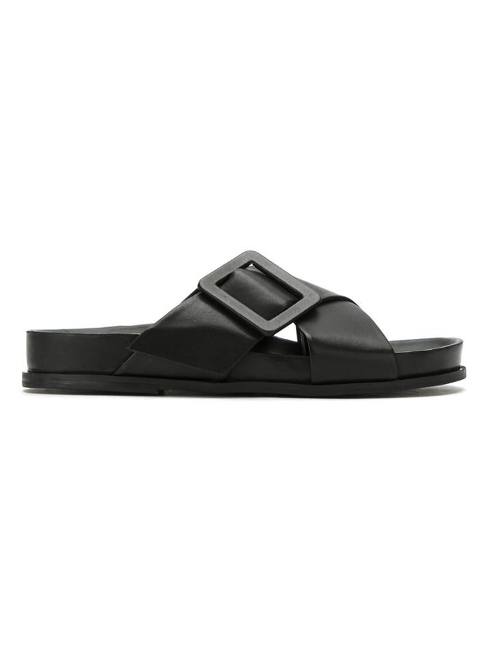 Osklen Leather Slides - Black
