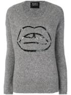 Markus Lupfer Sequin Outline Lip Jumper - Grey