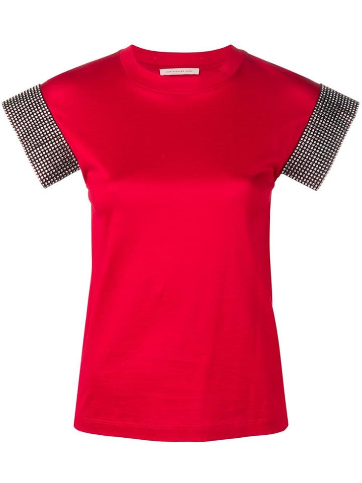 Christopher Kane Crystal T-shirt - Red