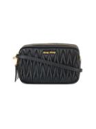 Miu Miu Small Quilted Bag With Strap - Black
