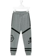 Philipp Plein Kids - Save Jogging Trousers - Kids - Cotton - 12 Yrs, Grey