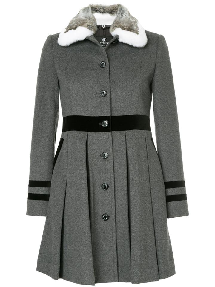 Loveless Pleated Coat - Grey