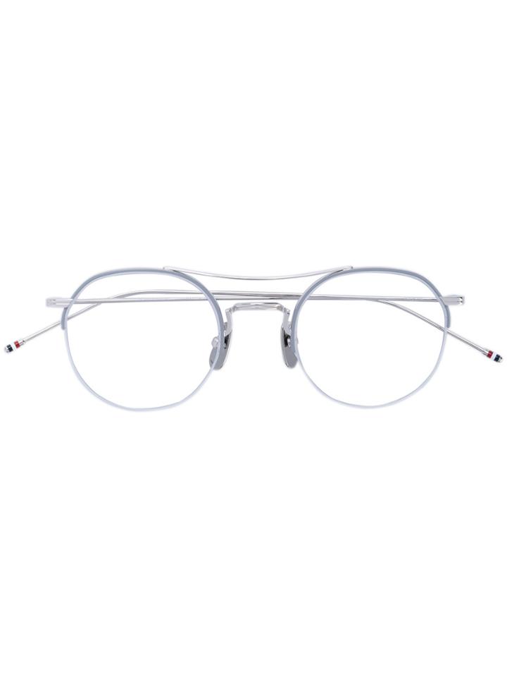 Thom Browne Eyewear Round Glasses - Metallic