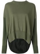 Mm6 Maison Margiela Contrast Panel Jumper - Green