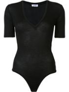 Alix V Neck Bodysuit, Women's, Size: Xs, Black, Micromodal