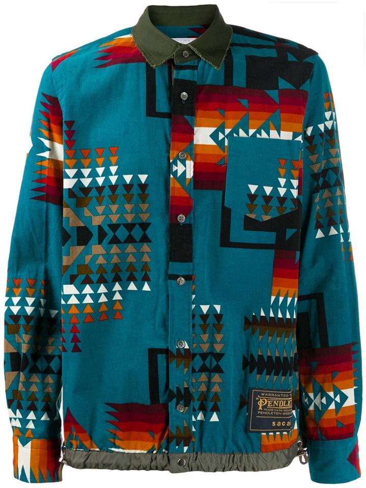 Sacai Shirt Jacket - Blue
